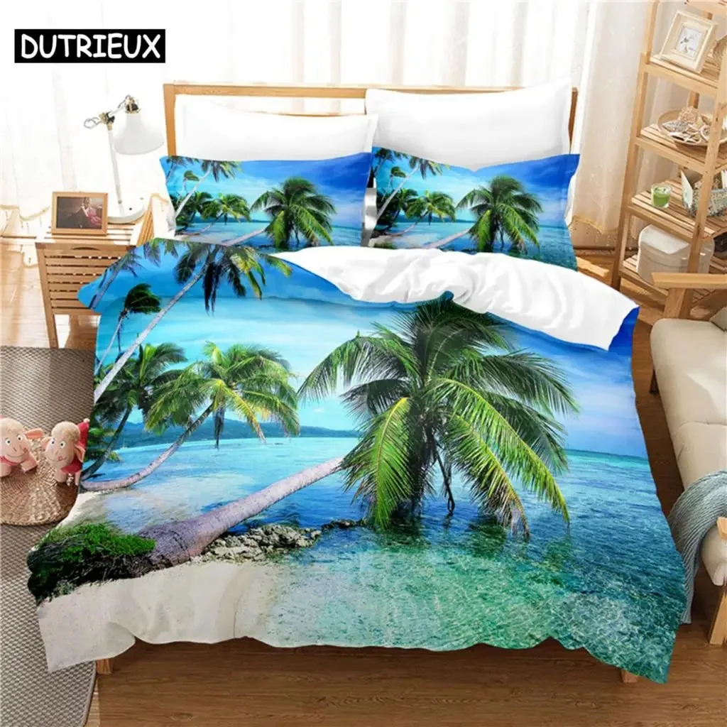 

Beautiful Seaside Bedding Set Duvet Cover Set 3d Bedding Digital Printing Bed Linen Queen Size Bedding Set Fashion Design