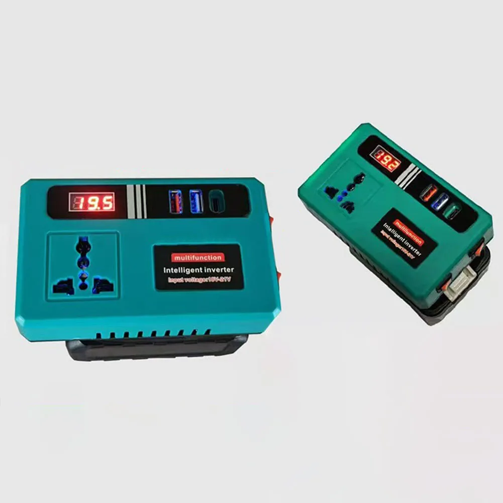 18 فولت-21 فولت بطارية ليثيوم العاكس تيار مستمر إلى 220 فولت التيار المتناوب 150 واط موائم مصدر تيار مع شحن سريع LED مصباح لبطارية Dayi