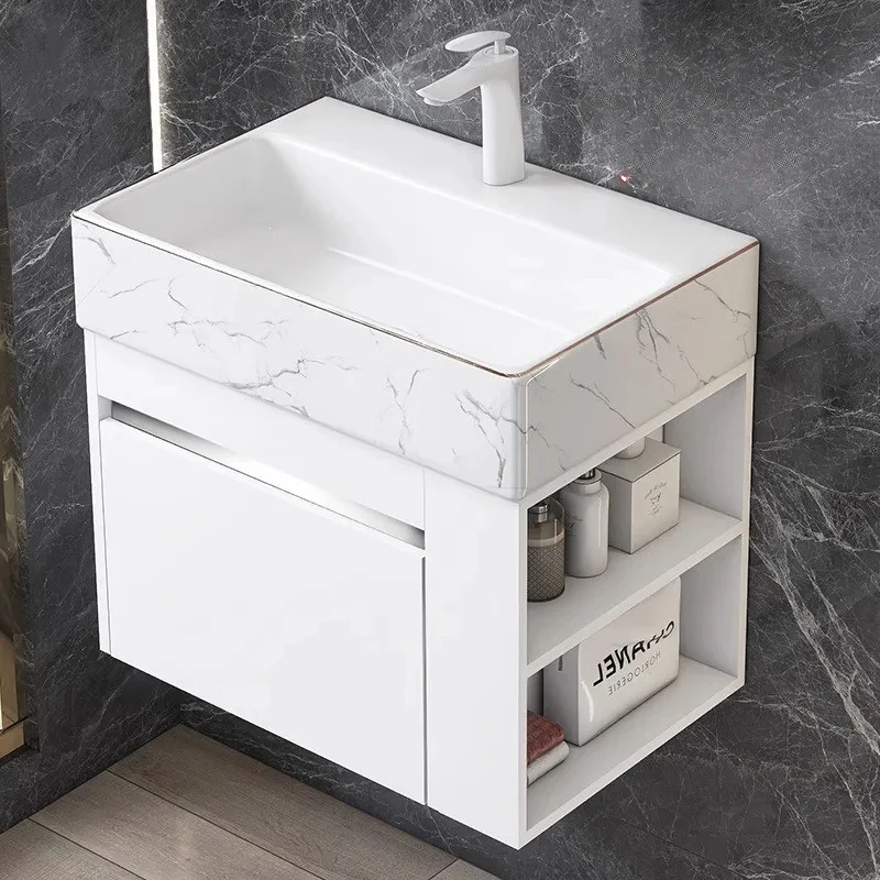 Shimu side receives space aluminium bathroom cabinets, small-sized washbasins, cabinets, combined stone washbasins, washbas