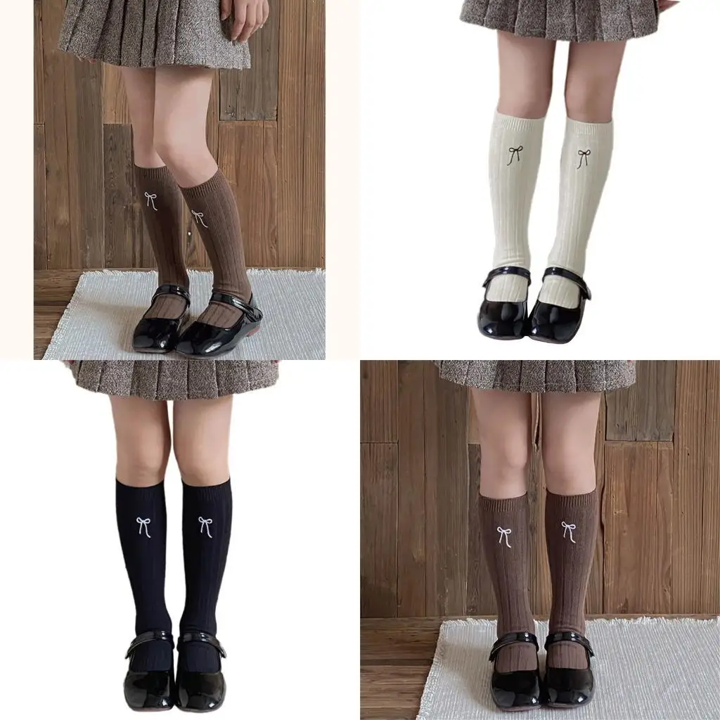 جوارب الأطفال المريحة C5AA جوارب رضيع الفتيات رائعتين bowknot الأنبوب الأنبوب الأنبوب لحفلات المدرسة اليومية