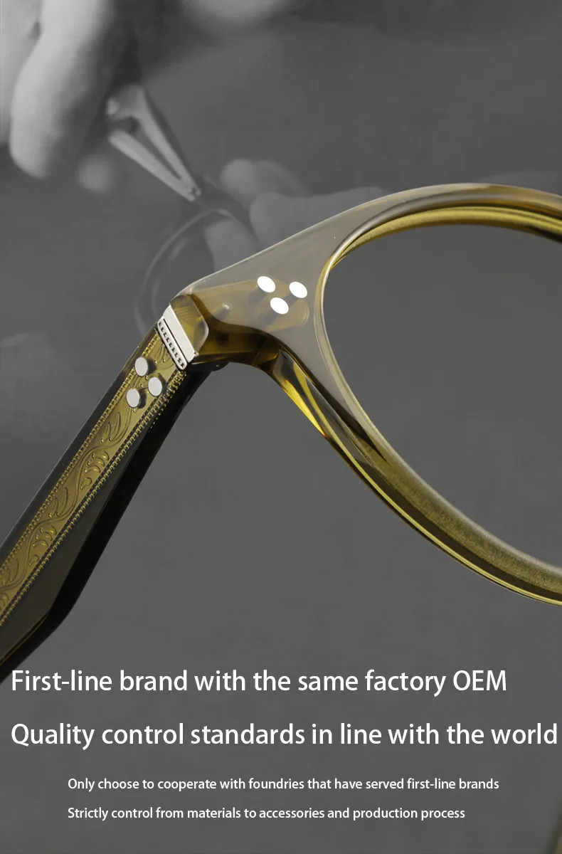 Retro acetate glasses frame men top quality pear shape designer optical eyewear Myopia reading women prescription eyeglasses