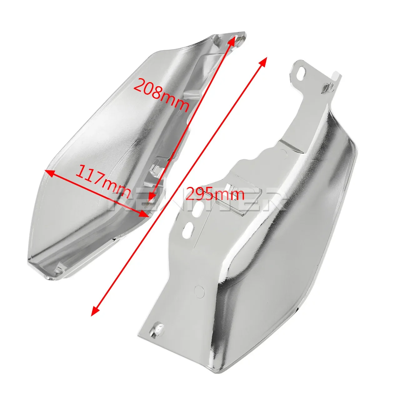 Chrome Motorcycle Mid Frame Air Deflector Trims Heat Shield For Harley Touring Road King Trike Street Glide FLHX 2017 2018 2019