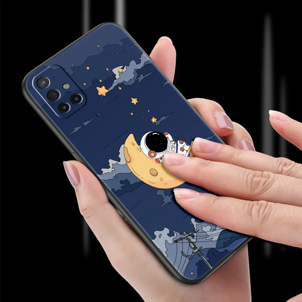 Space Astronaut Cartoon Case For OnePlus 10 9 8 7 7T Pro 9R 9RT 8T One Plus Nord 2 CE N200 N100 N10 5G Phone Cover Coque Funda