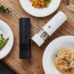 Mi Electric Automatic Mill Pepper And Salt Grinder LED Light 5 Modes Peper Spice Grain Pulverizer For Cooking