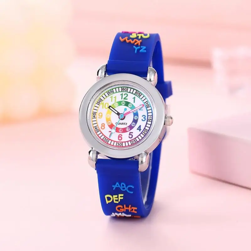 N's Watch Silicone Soft Color Alphabet Text Strap Color Circle Electronic Watch Cross Border Hot Style Men's and Women's Watches