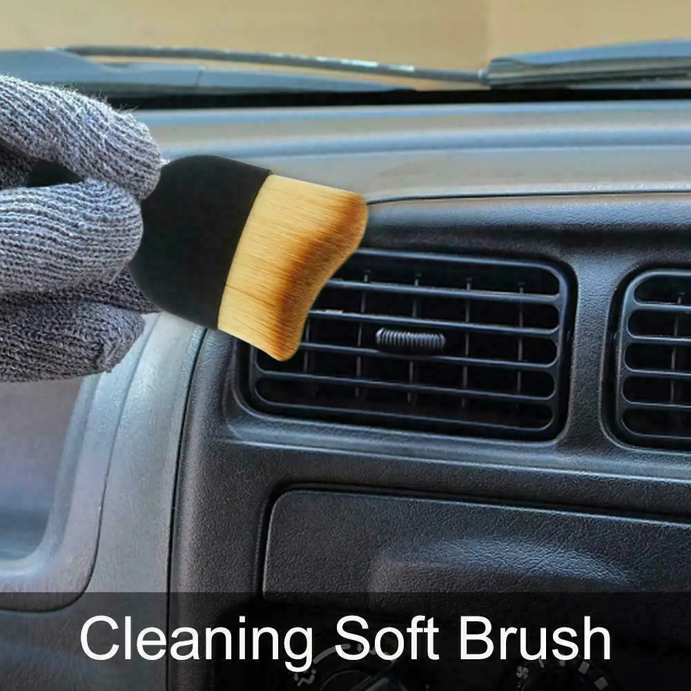 1pcs New Car Interior Cleaning Tool Car Interior Cleaning Soft Brush Dust Removal Home Office Detailing Clean Tools Auto