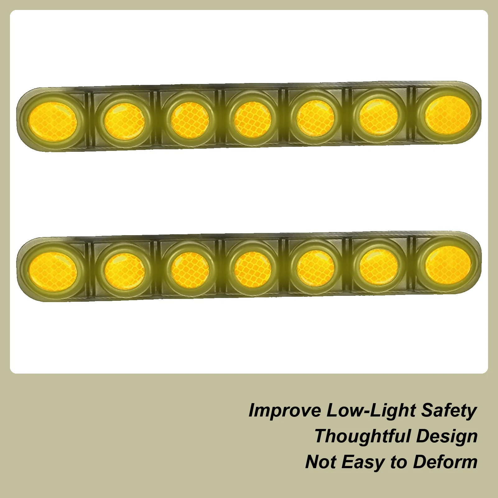 ملصق سيارة عاكس مكون من قطعتين ملحقات خارجية قابلة للطي تحذير السلامة ملصقات عاكسة لسيارة الدفع الرباعي والشاحنة والدراجات النارية