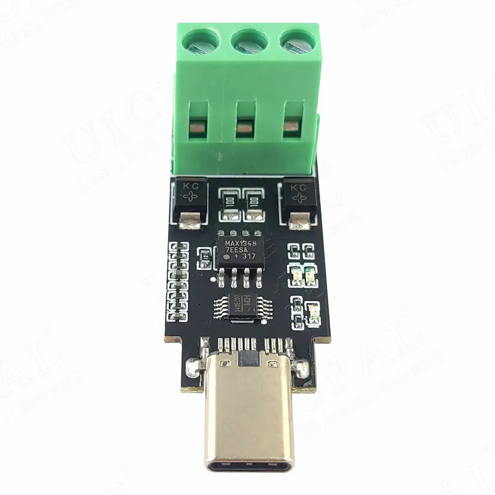 Type-C to RS485 Conversion Module for Android Serial OTG USB Type C to 3PIN 485 Converter Modules 600W Protection