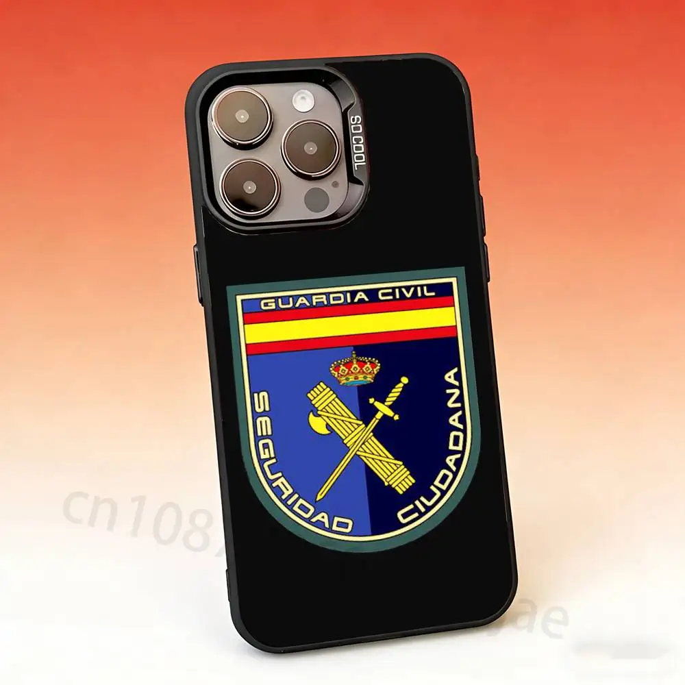 Spanish Guard Civil Emblem Phone Case For iPhone 17,16,15,14,13,12,11,Pro,Max,Plus,Mini Candy Matte Shockproof Cover