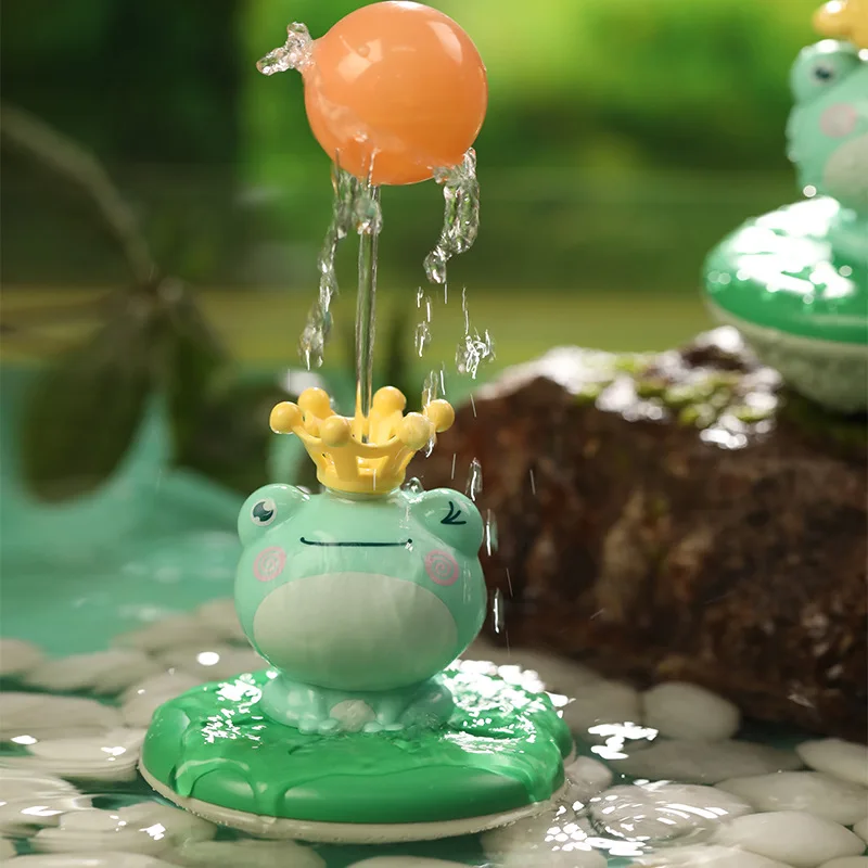 Nieuwe Baby Bad Speelgoed Elektrische Spray Water Drijvende Rotatie Kikker Sprinkler Douche Game Voor Kinderen Kid Geschenken Zwemmen Badkamer