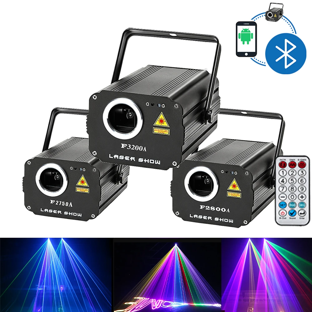 Dj Lazer Disco Lights Party Led Lamp With Bluetooth Sound Laser Puissant Dmx Remote Controller Karaoke Wedding Professional Stro