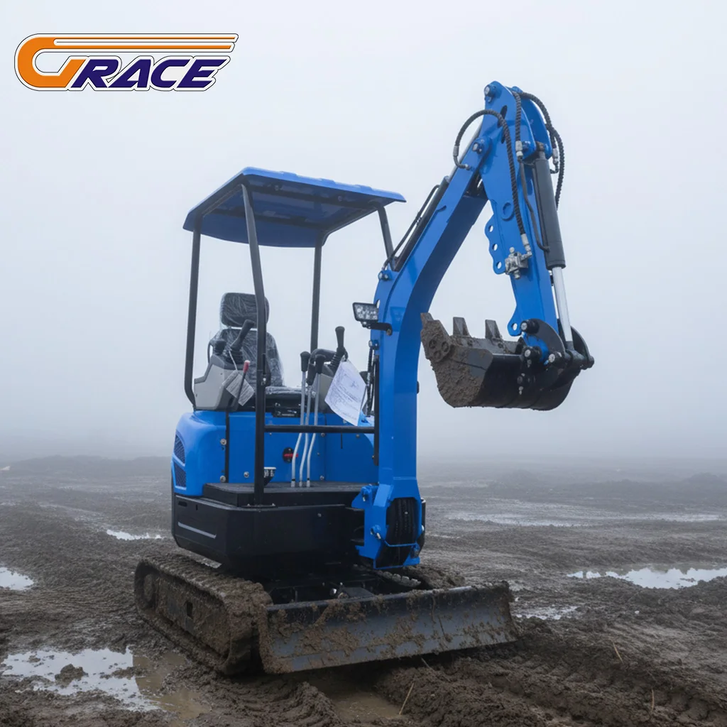 

Мини-экскаватор гусеничный гидравлический 1,2 тонны с двигателем EPA Euro 5 для использования в домашнем саду