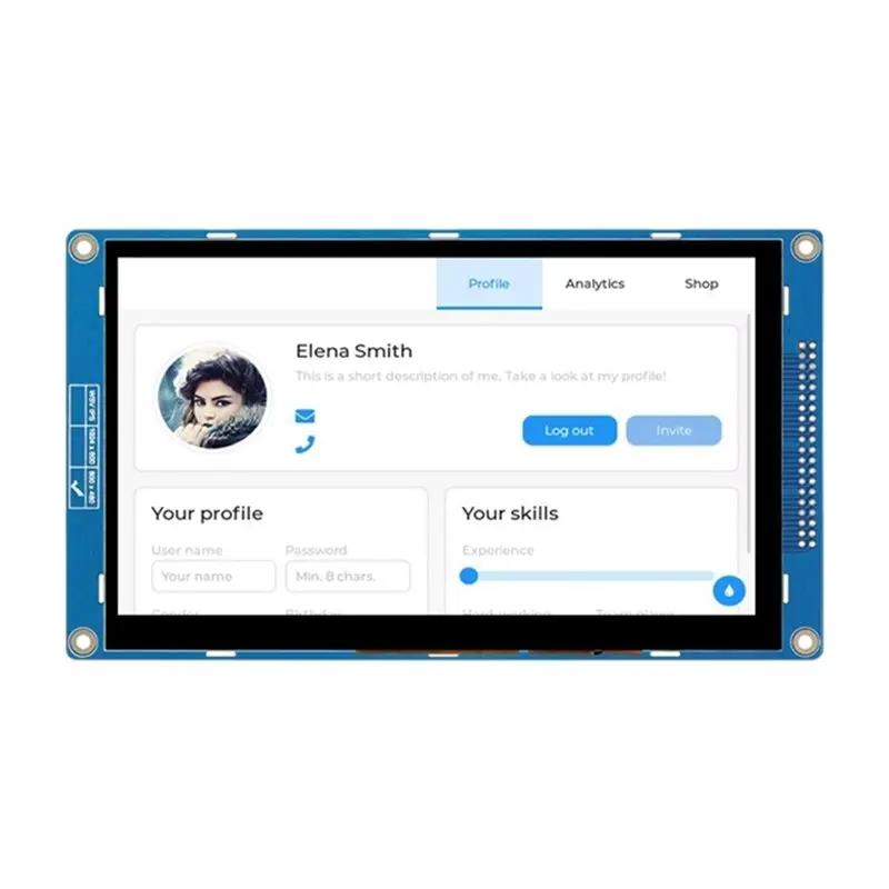 

[AAAE 2026] Smart Display 7 Inch 800X480 WIFI Bluetooth LCD TFT Module Development Board LVGL Display FT5446 Capacitive Touch