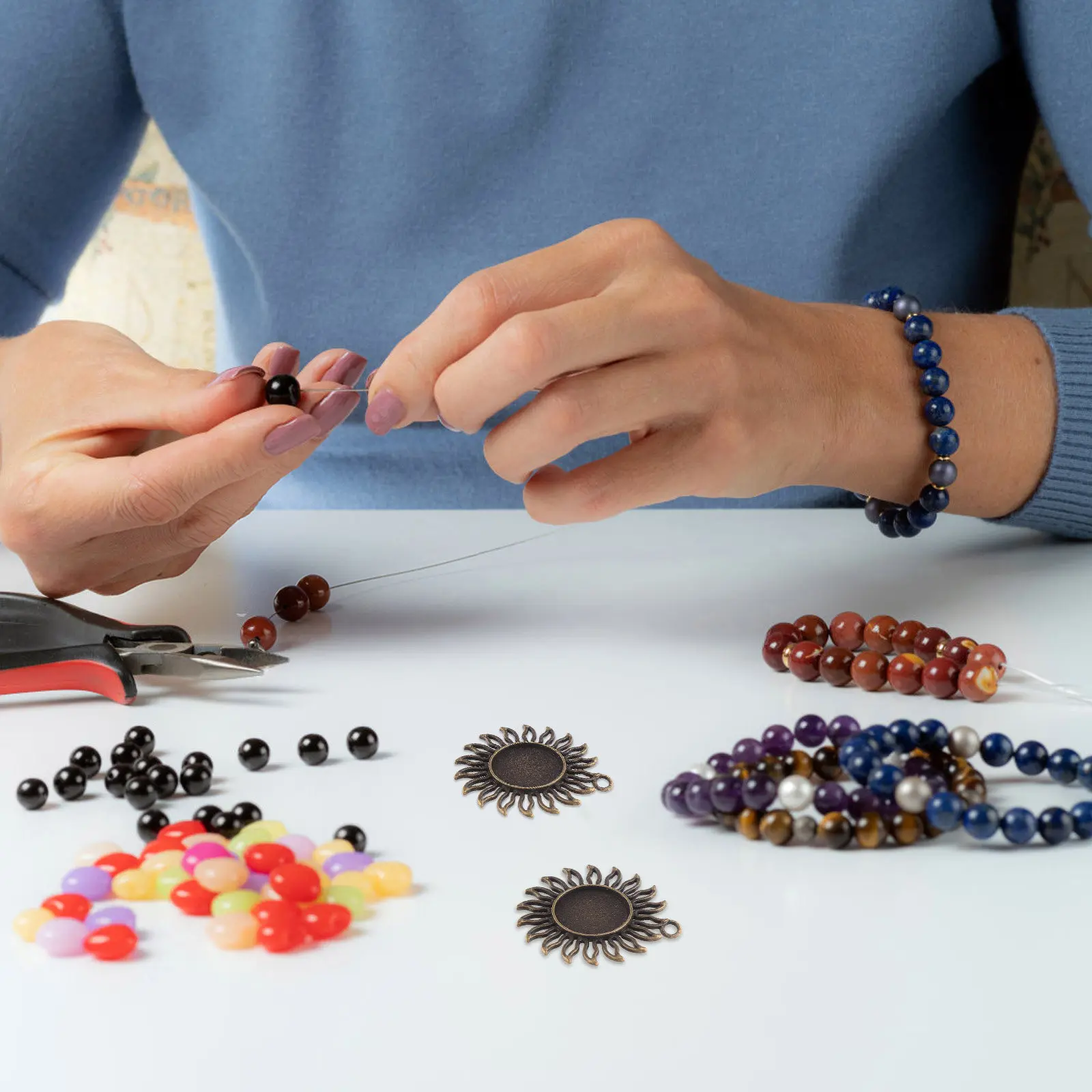20Pcs Sun Pendant Blank Base Alloy Round Bezel Tray Vintage Sunflower Setting Tray Jewelry Making Supplies Necklace