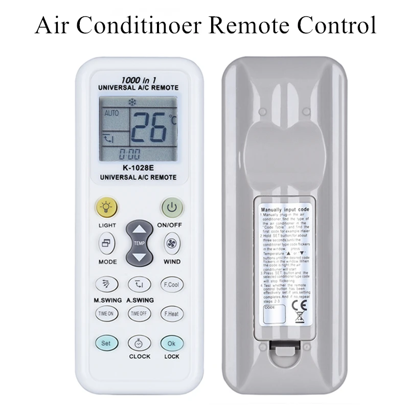 K-1028E Remote Controller Universal 1000 in 1 A/C Remote Control LCD Controller For Air Conditioner Low Power Consumption