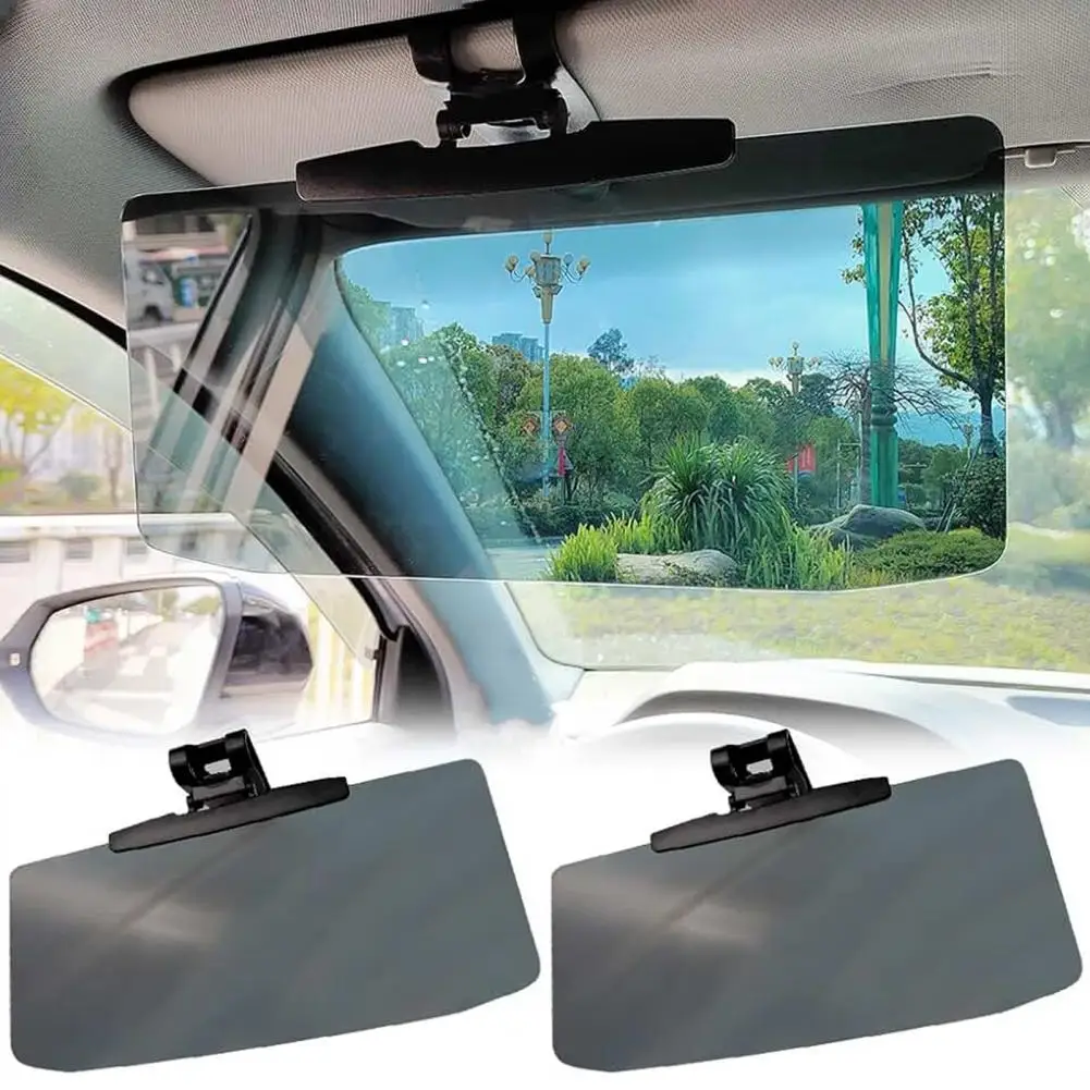 1/2Pcs Car Sun Visor Extender with Polarized Panels UV Protection Car Sun Shade 180-Degree Adjustmnt Visor Extender Attachment