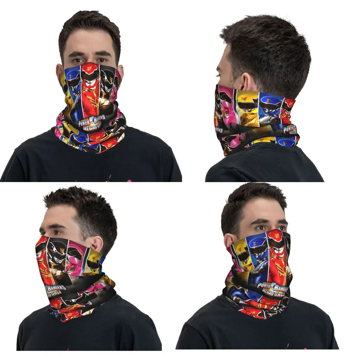 Mighty Morphin Power Ranger Bandana Neck Gaiter Printed Face Scarf Warm Headwear Running Unisex Adult Windproof