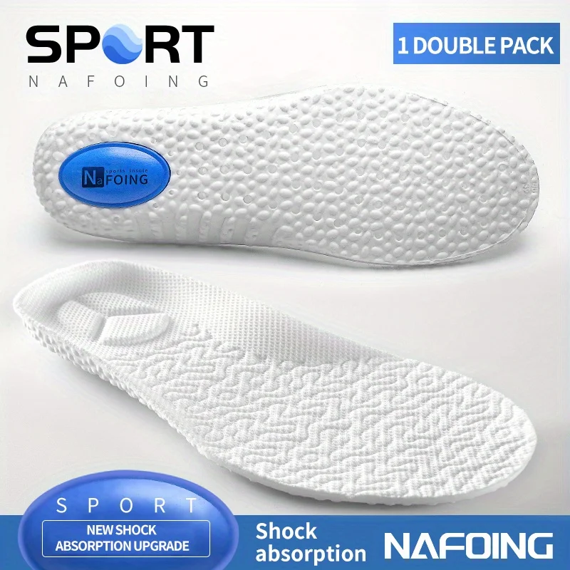 1 par de plantillas deportivas de TPU que absorben los golpes, cómodas y transpirables, disponibles en varios colores.