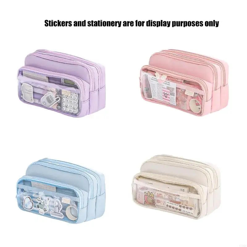

C90C Simple Pencil Case Suctor Sag Accondable Burding Pencil Hoster Box
