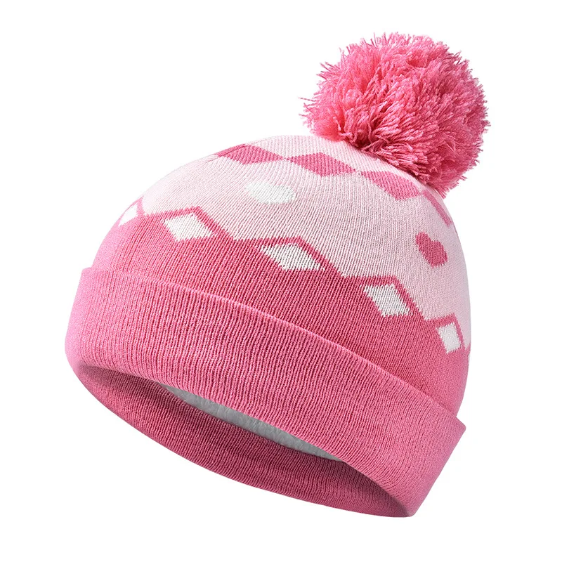 1-6Y Autumn Winter Children Baby Knit Gloves Hat Scarf 3pcs Suit Outdoor Windproof Warm Velvet Kids Boy Girl Ring Muffler Hats