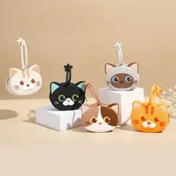 Simpatico gatto portamonete in Silicone borsa portaoggetti ciondolo portachiavi sacchetto femminile cartone animato borsa da scuola ornamento per bambini regali di compleanno