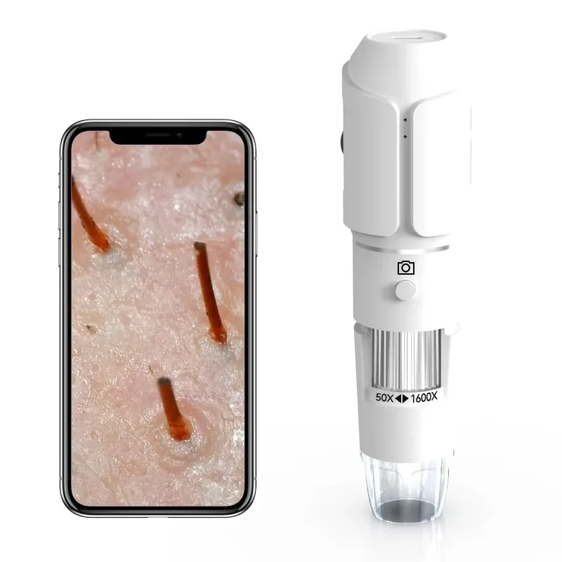 

HD 1080P Wi-Fi электронный микроскоп для iPhone Android 1600x красота увеличительное стекло микроскоп камера