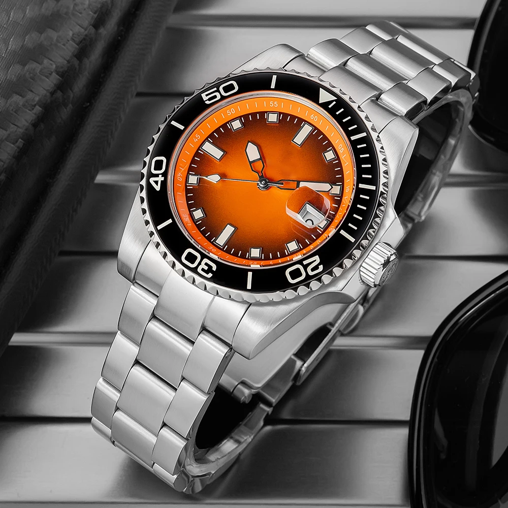 ADDIESDIVE Custom Watch Men AD2089 Luminous Luxury Quartz Watch 200m Waterproof 316L Stainless Steel Calendar 41mm Wristwatch