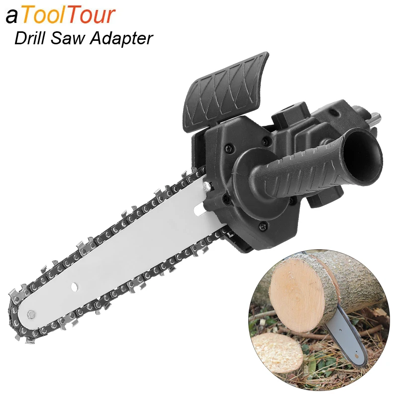 Chainsaw Adapter Electric Drill Converter Head Chain Saw Friewood Attachment Cutting Tree Woodworking Garden Pruning Tool