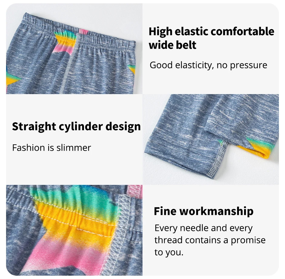 2/4 Stück Kinder Mix And Match Love Bedruckte Leggings Mädchen Casual Joker Slim 9-Hosen Mode Elastische Taille Valentinstag Pan – Detail 8