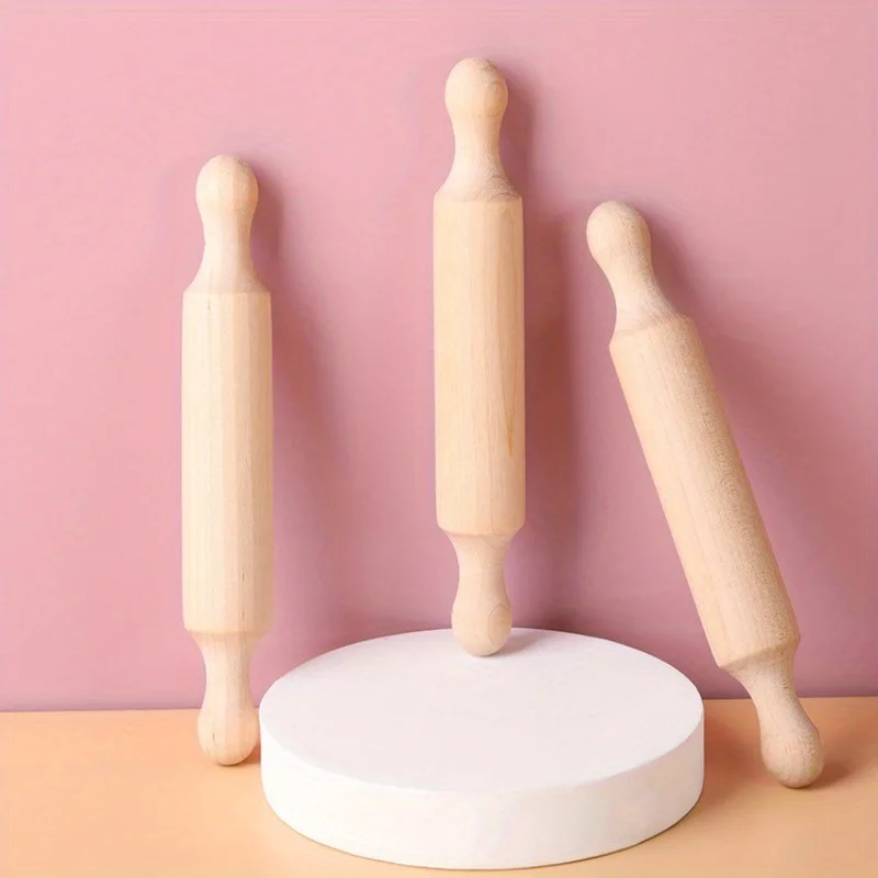 Mini Wooden Rolling Pin - A Heavy-duty Solid Wood Rolling Pin Suitable for Baking, Pizza, Pasta, and Clay Rolling Pins