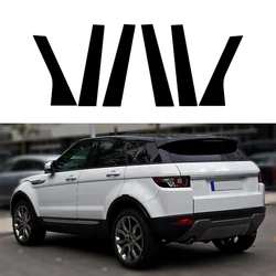 For Range Rover Evoque L538  5-Door 2013-2018 6Pcs Car Door Window Pillar Posts Trim Cover Sticker Glossy Black Exterior Parts