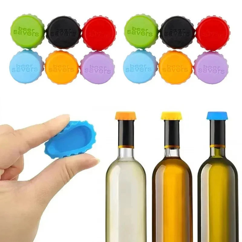 6-42pcs Candy Colors Silicone Beer Bottle Caps, Bar, Home Brewing, Wine Making, Barware, Kitchen, Dining, Garden