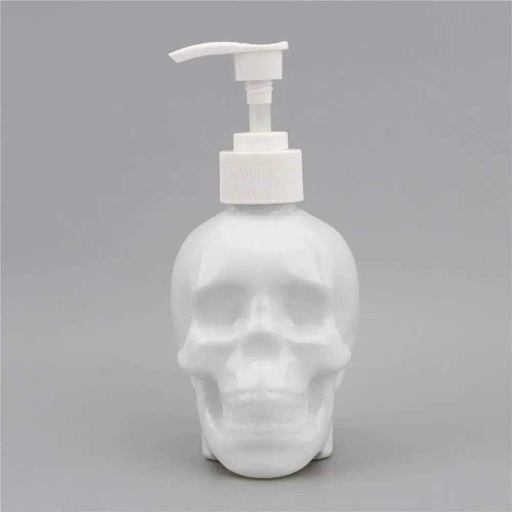 1PC Black Edition Skull Liquid Soap Dispenser Hand Sanitizer Shampoo Lotion Pump Bottle Goth Decor Bathroom Storage Accessories