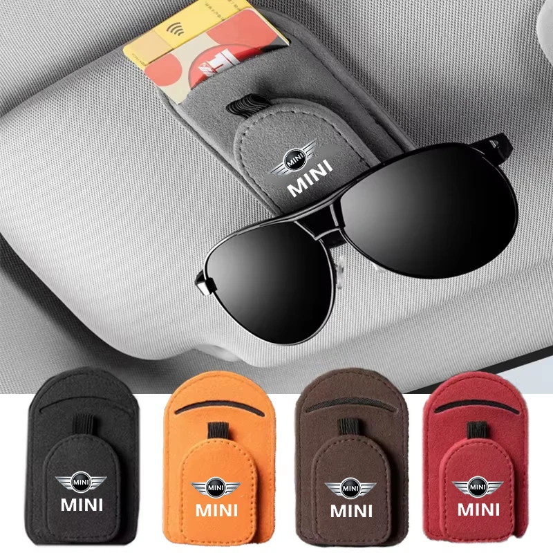 Multifunction Car Sun Visor Glasses Clip Magnetic Sunglasses Holder for Mini Cooper JCW COUNTRYMAN F54 F55 F56 F60 R56 R57 R60