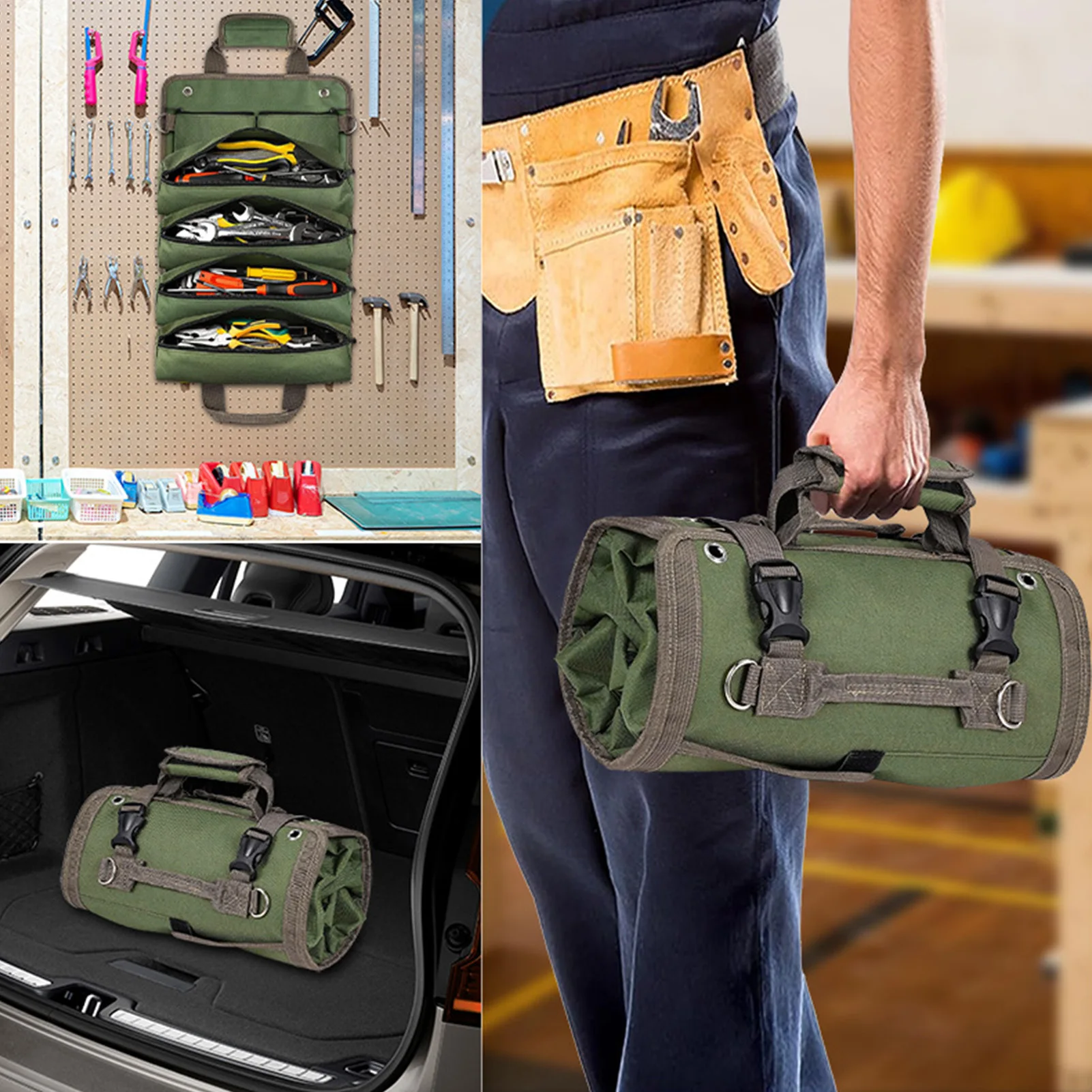 Heavy Duty Tool Bag Organizer with Secure Closure and  Compact Size Suitable for Storage Various Small Tools