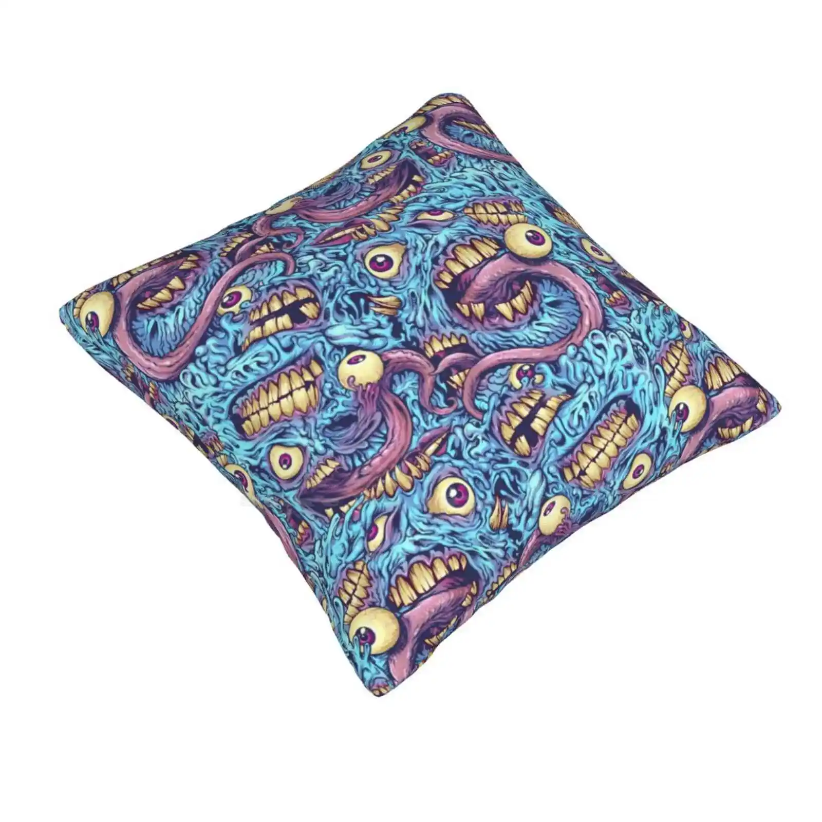 Eyeballs And Teeth Pattern Pillowslip Pillowcase Brian Allen Flyland Designs Design Illustrator Mascot Character Design Graphic