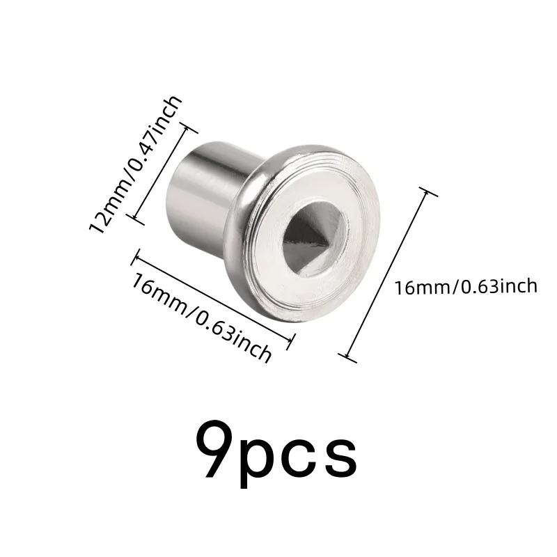 9 pcs Precision Center Point 12mm Dowel Center Pins, great for Carpentry Workshop, Sturdy Metal Material, Carpentry Workshop