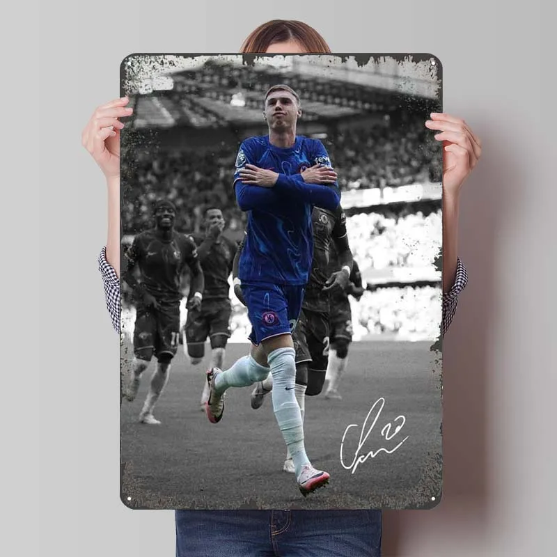 Cole Palmer Poster Soccer Sports Metal Signs Retro Custom Tinplate Sign for Wall Art Decoration Wall Decor Living Room Man Cave