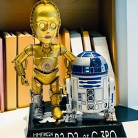 Herocross Star Toys Hybrid Metal Figuration R2d2 And C3po Action Figure Children Collection Desktop Ornament Model Gift