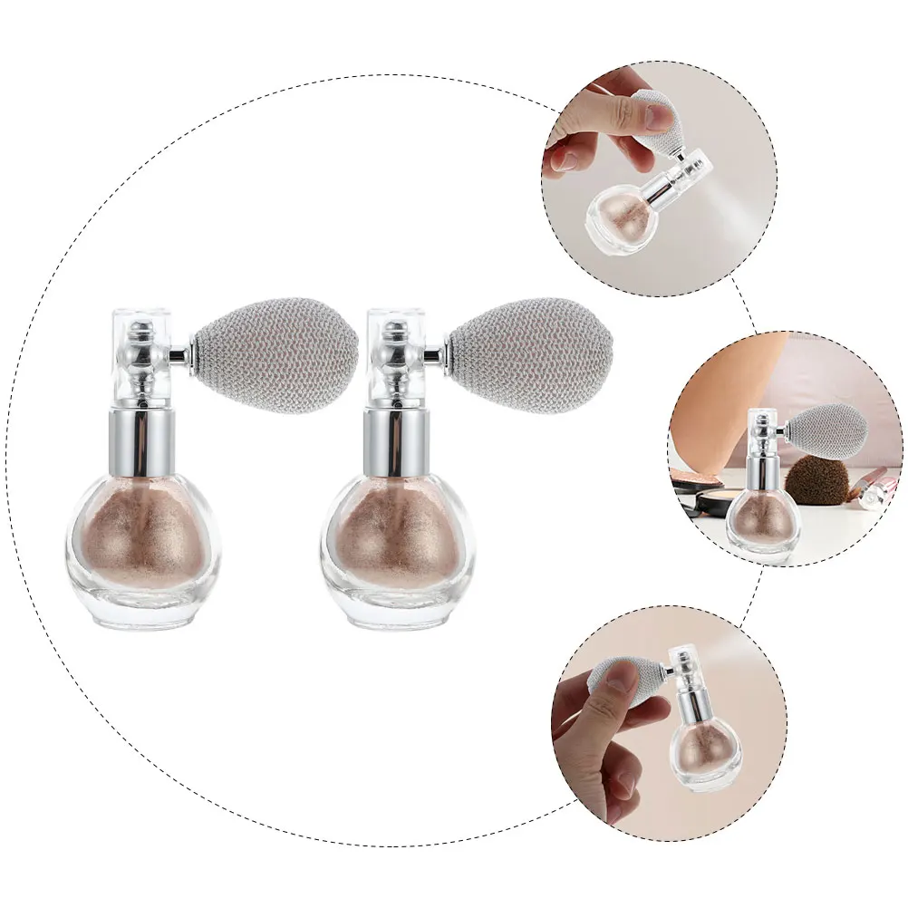 

2pcs Glitter Powder Sprayers Flash Highlighter Spray Bottle Face Body Hair Shimmer Makeup Decor Perfume Bottle Female