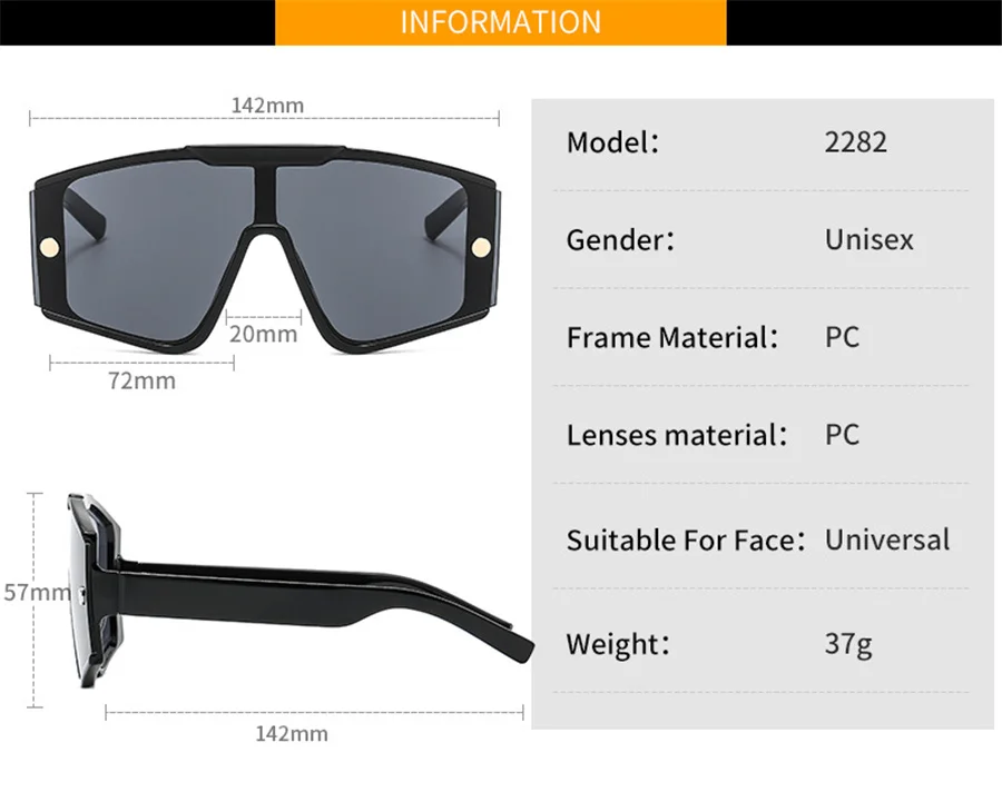 Modische, übergroße, quadratische Sonnenbrille für Damen, UV400, Vintage-Sonnenbrille, luxuriöses großes Design, Schutz im Vintage-Stil – Detail 4