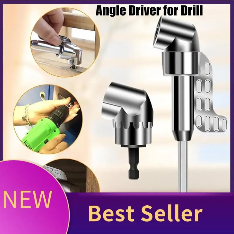ABLU-105 Degree Right Angle Drill Adapter,Corner Angled Screwdriver, 1/4In Hex Shank Driver Angle Drill Attachment (4PCS Set)