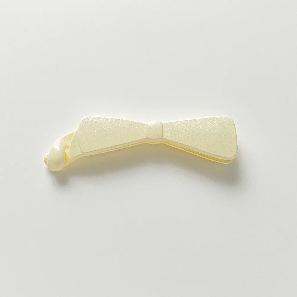 Simple arco plátano Clip grande Flash fino moda Cola de Caballo titular Color sólido nuevas pinzas para el cabello mujeres