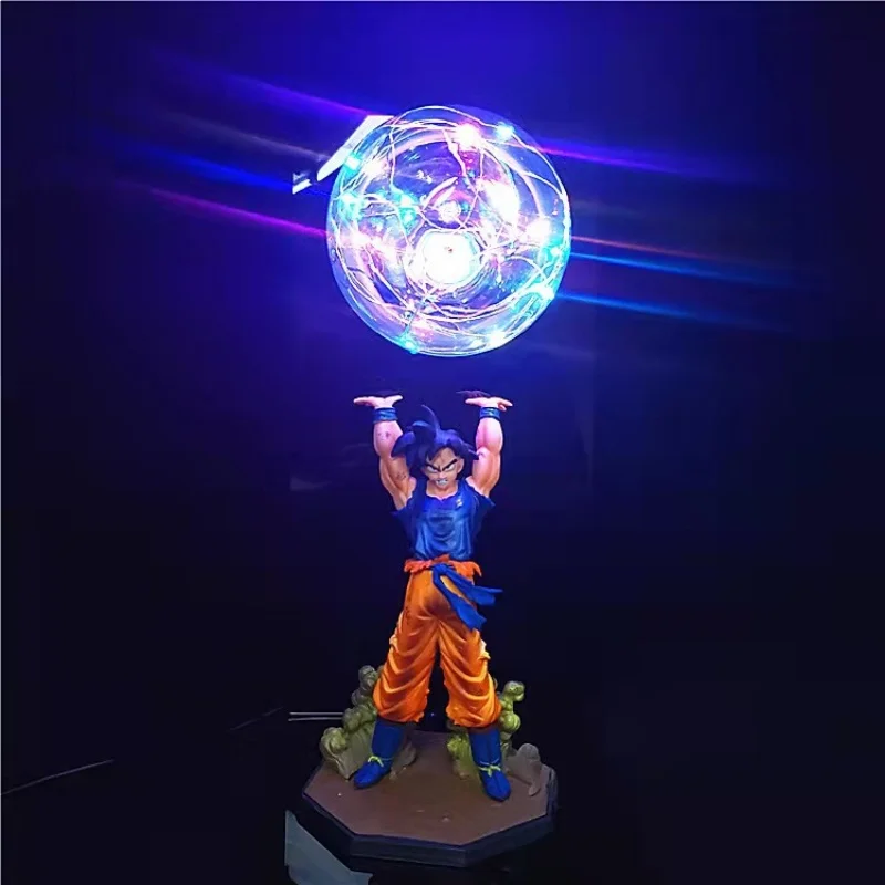 35CM Dragon Ball Z Anime Goku Action Figure LED DIY Light Figure DBZ LED Bedroom Decoration Collection Toy Models