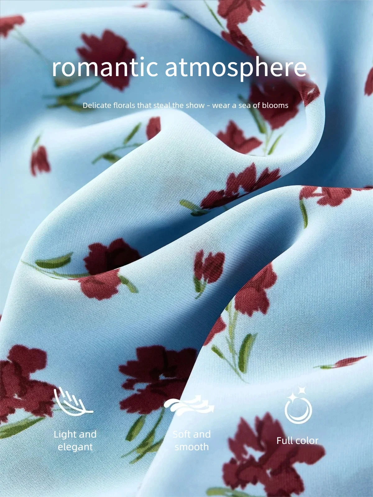 SENTUBILA 2026 Sommer-Blumenkleider für Damen, Französischer V-Ausschnitt, Puffärmel, Elegantes Taillenband, Figurbetontes Bedrucktes Midi-Kleid W62LF7571 – Detail 21