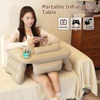 Foldable Bed Desk Aerated Portable Laptop Table Pneumatized Car Travel Study Lightweight Adjustable Multi Angle Notebook Stand