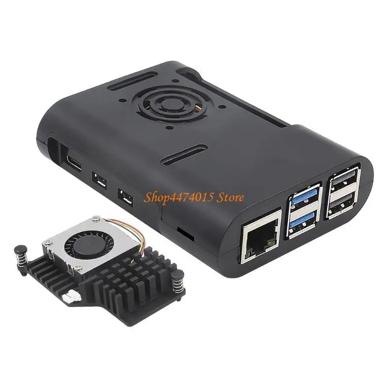 

K1AA Cooling Case for RaspberryPi5 RPI5 8GB/4GB/2GB/1GB Easy Access to All Ports