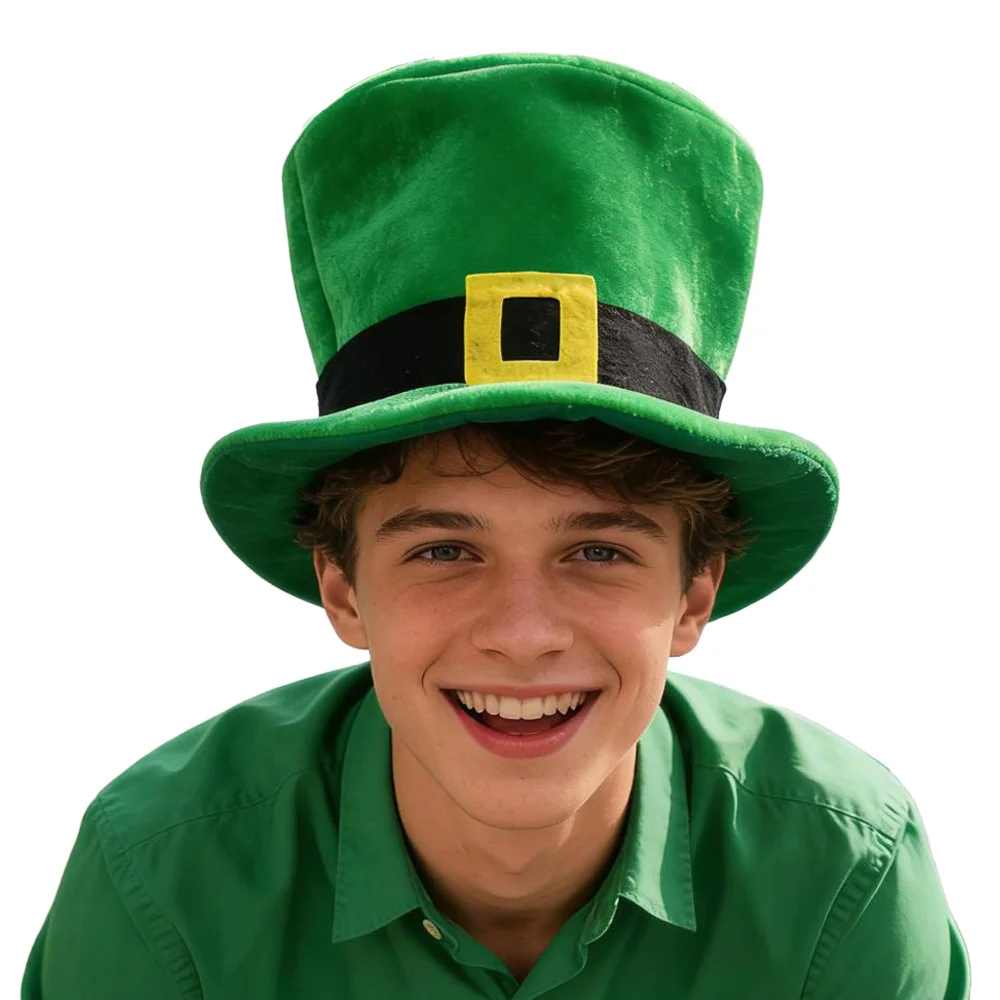 

Зеленый цилиндр ко Дню Святого Патрика, косплей, ирландский фестиваль, шляпы-трилистник, карнавальный костюм на Хэллоуин, реквизит