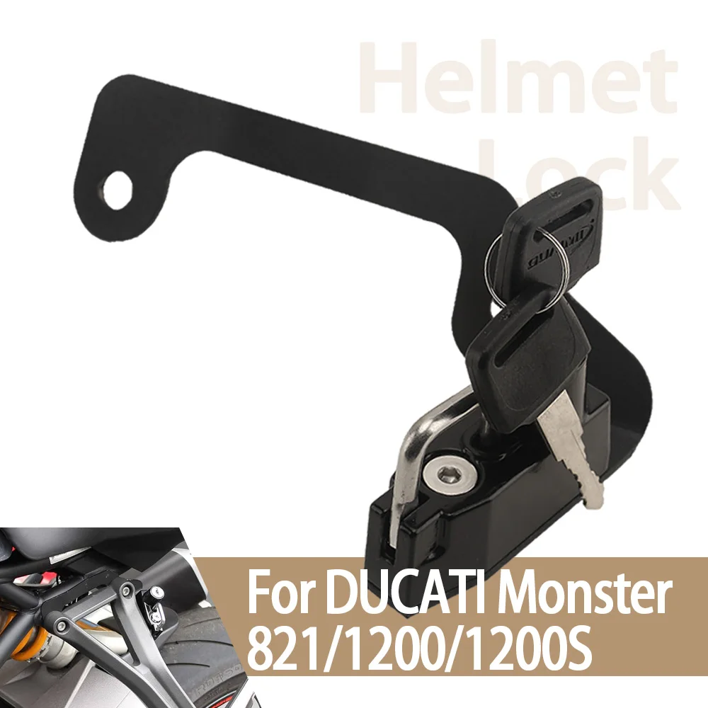 Motorcycle Helmet Lock Helmets Security Anti-Theft Lock Rust-Proof Aluminum Alloy Accessories For Ducati Monster 821 1200 1200S