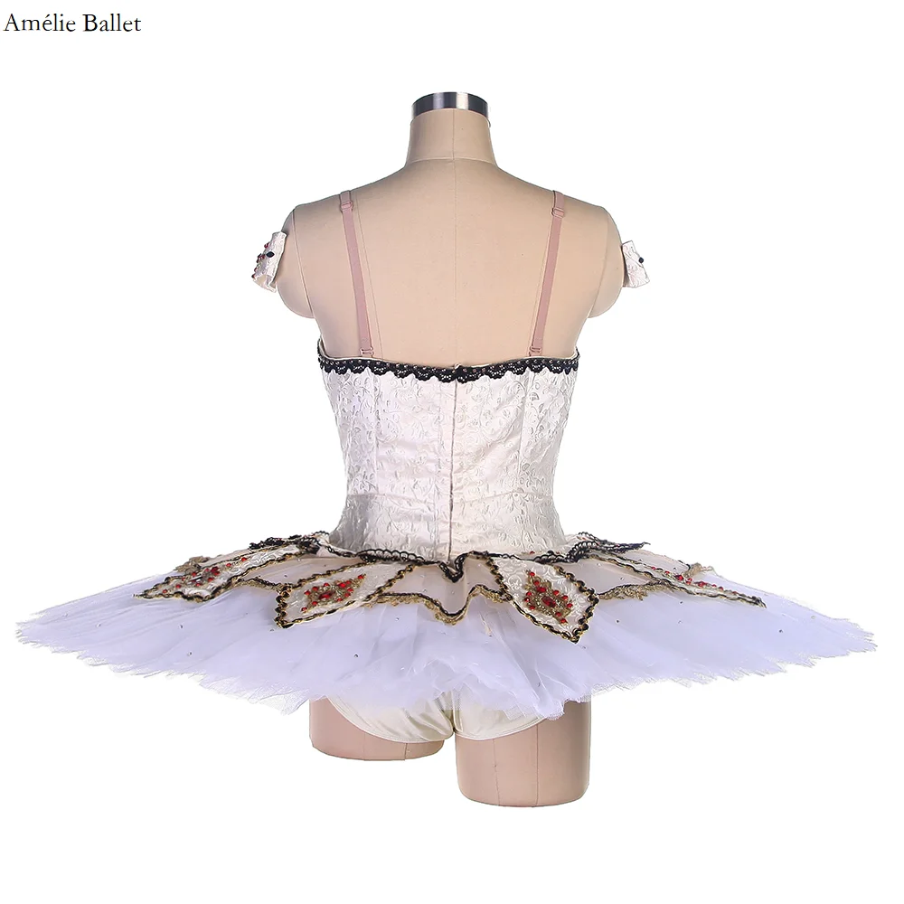 B22132 Customized Ivory Professional Ballet Dance Tutu for Girls & Women Ballet Costumes Pancake Tutu Dress Classical Tutus